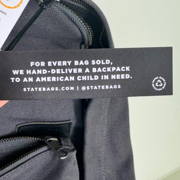 STATE Lorimer Backpack – Rare Canvas Black | NWT | Discontinued & One of a Kind - Picture 3 of 14
